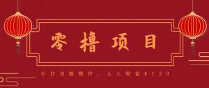 分享一个零撸项目，超简单副业小白必看，人人收益¥150(附渠道)-理想项目库