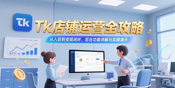 Tk店铺运营全攻略，从入驻到变现闭环，后台功能详解与实操演示-理想项目库