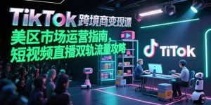 TikTok跨境电商变现课，美区市场运营指南，短视频直播双轨流量攻略-理想项目库