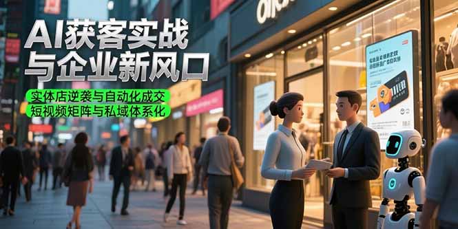 AI获客实战与企业新风口，实体店逆袭与自动化成交 短视频矩阵与私域体系化-理想项目库