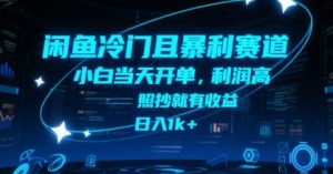 闲鱼冷门且暴利赛道，小白当天开单，利润高，照抄就有收益，日入1k+【揭秘】-理想项目库