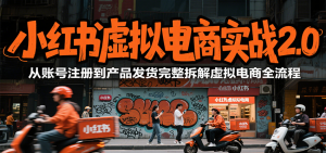 小红书虚拟电商实战2.0，从账号注册到产品发货完整拆解虚拟电商全流程-理想项目库