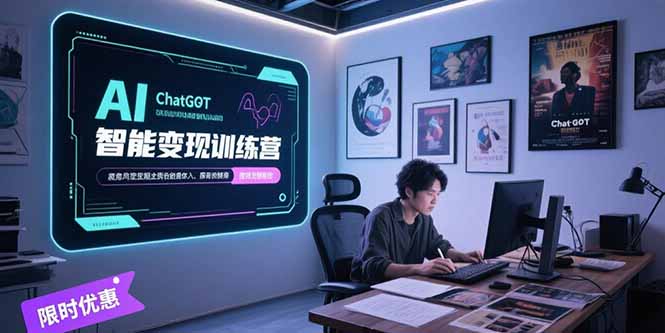AI智能变现训练营，ChatGPT写作变现，电影解说制作，图文带货方法论-理想项目库