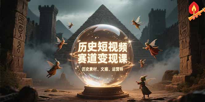 历史短视频赛道变现课，百集素材库应用，文案剪辑技巧，账号运营全案-理想项目库