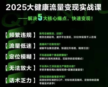 大健康流量全域新增长8.0，三月底线下课视频，大健康万亿蓝海，从类目突围到模式迭代-理想项目库