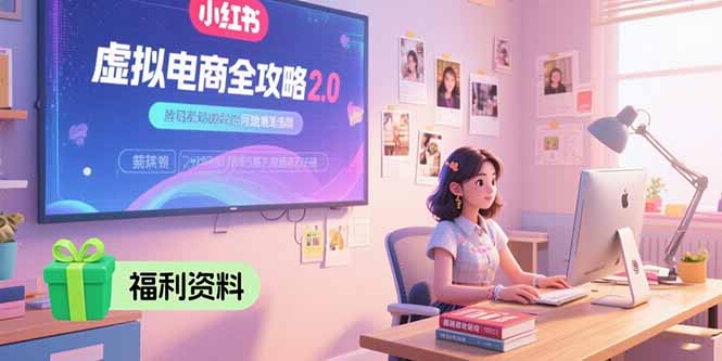 虚拟电商全攻略2.0，开店选品实操流程，账号定位、货源发布、笔记发布技巧-理想项目库