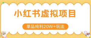小红书虚拟电商新玩法，实现单品纯利20W+，可矩阵放大操作！-理想项目库