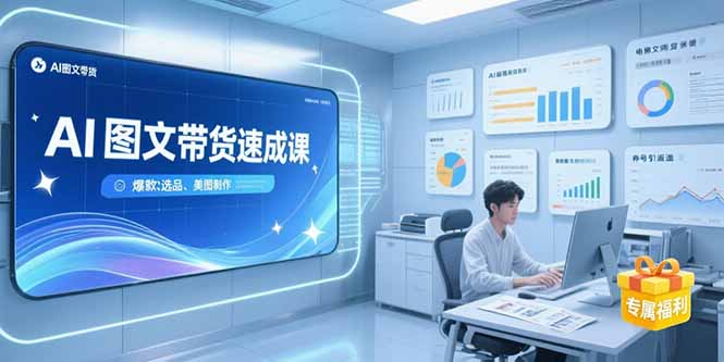 AI图文带货速成课，养号引流秘籍，爆款选品策略，美图制作全流程-理想项目库