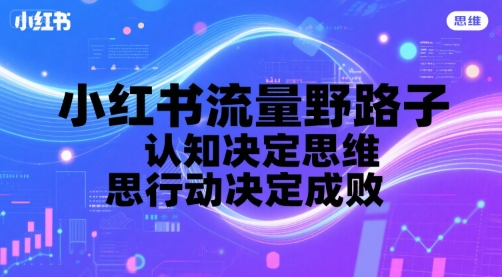 小红书流量野路子，认知决定思维，思维决定行动，行动决定成败-理想项目库