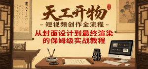 天工开物短视频创作全流程，从封面设计到最终渲染的保姆级实战教程-理想项目库