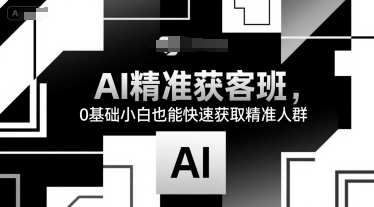 AI精准获客班，0基础小白也能快速获取精准人群-理想项目库