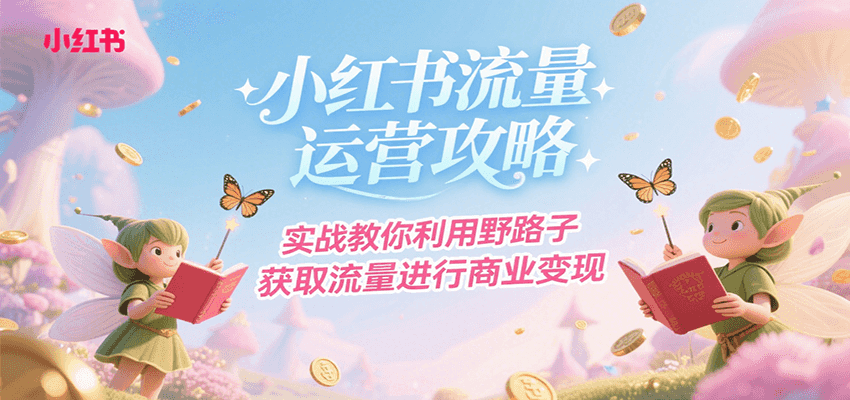 小红书流量运营攻略，实战教你利用野路子获取流量进行商业变现-理想项目库