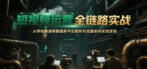 短视频运营全链路实战，从零到精通掌握最新平台规则与流量密码实现变现-理想项目库