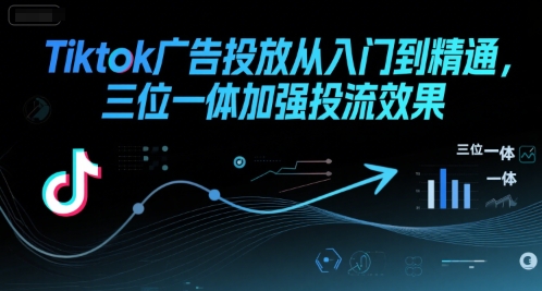 Tiktok广告投放从入门到精通，三位一体加强投流效果-理想项目库