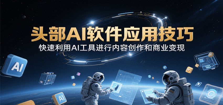 头部AI软件应用技巧，快速利用AI工具进行内容创作和商业变现-理想项目库