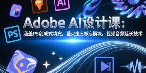 Adobe AI设计课：涵盖PS创成式填充，萤火虫三核心模块，视频音频延长技术-理想项目库