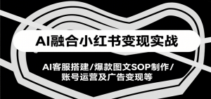 AI融合小红书变现实战课,AI客服搭建/爆款图文SOP制作/账号运营及广告变现等-理想项目库
