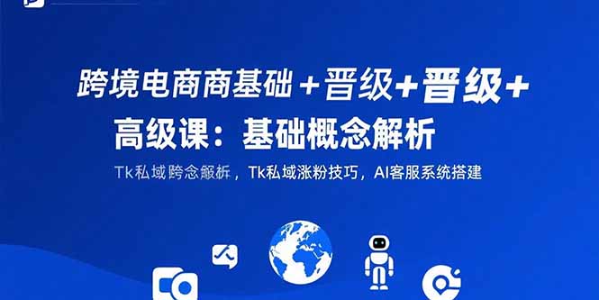 跨境电商基础+晋级+高级课：基础概念解析,Tk私域涨粉技巧,AI客服系统搭建-理想项目库