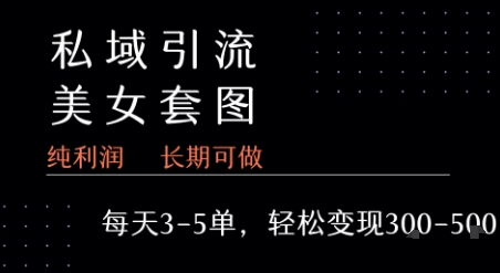 私域卖套图每天3-5单 每单利润99-2张+-理想项目库