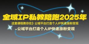 全域IP私教陪跑2025年，这套课程教你在公域平台打造个人IP快速涨粉变现-理想项目库