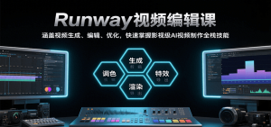 Runway视频编辑课,涵盖视频生成、编辑、优化,快速掌握影视级AI视频制作全栈技能-理想项目库