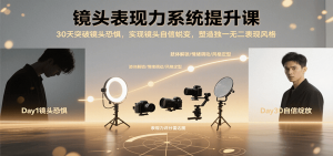 镜头表现力系统提升课，30天突破镜头恐惧实现自信蜕变，塑造独一无二表现风格-理想项目库