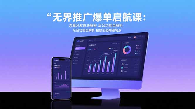 无界推广爆单启航课：流量分发算法解密 后台功能全解析 投放前必知避坑点-理想项目库
