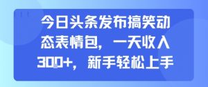 今日头条发布搞笑动态表情包，一天收入3张+，新手轻松上手-理想项目库