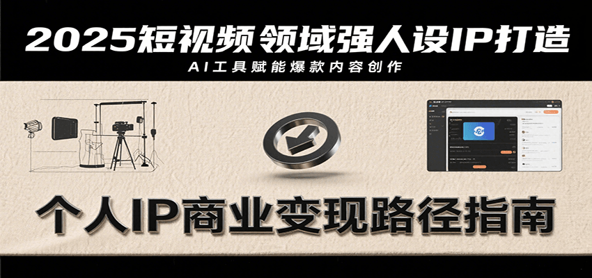 2025短视频领域强人设IP打造，结合爆款案例与AI工具应用，从个人出镜到商业成交转化-理想项目库