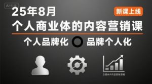 个人商业体的内容营销课25年8月，个人品牌化，品牌个人化，自媒体ip内容营销策略-理想项目库