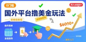 国外平台撸美金玩法，操作简单，0门槛，当月搞了6k+，保姆级教程【揭秘】-理想项目库