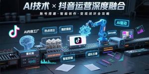 AI技术与抖音运营的深度融合应用：涵盖账号搭建、内容创作、收益变现等-理想项目库