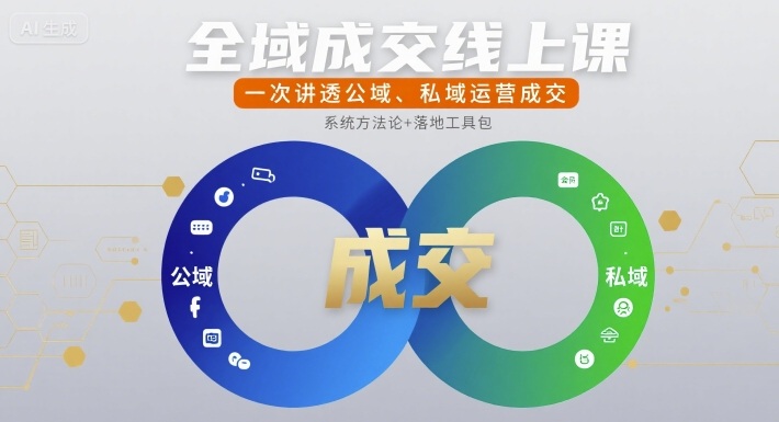 全域成交线上课，一次讲透公域、私域运营成交-理想项目库