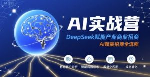 AI实战营：DeepSeek赋能产业商业招商，AI赋能招商全流程-理想项目库