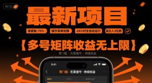 最新挂G项目：谁都能做，操作简单到爆，24 小时全自动运行，日入3位数，多号矩阵收益无上限【揭秘】-理想项目库