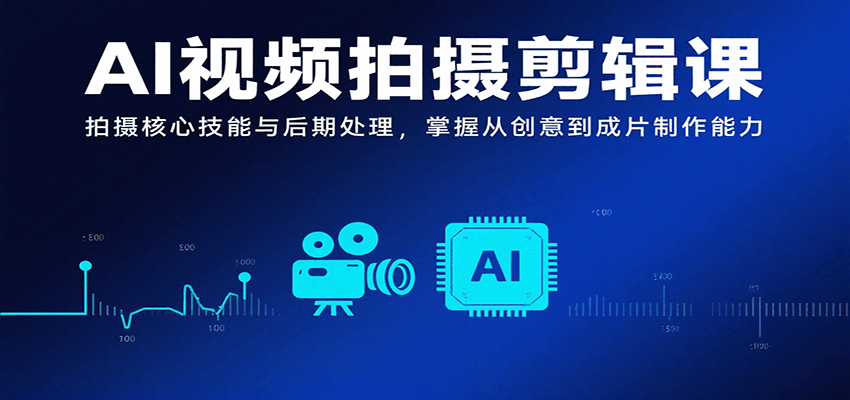 AI视频拍摄剪辑课，拍摄核心技能与后期处理，掌握从创意到成片制作能力-理想项目库