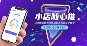 小店随心推微付费撬动自然流投手教学，小店随心推手把手教学-理想项目库