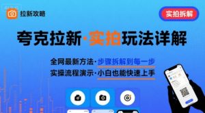 全网最新最细的夸克拉新实拍玩法，夸克搜索实拍详细拆解-理想项目库