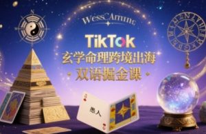 TikTok玄学命理跨境出海双语掘金课，手把手教你用命理知识精准直击海外用户痛点-理想项目库