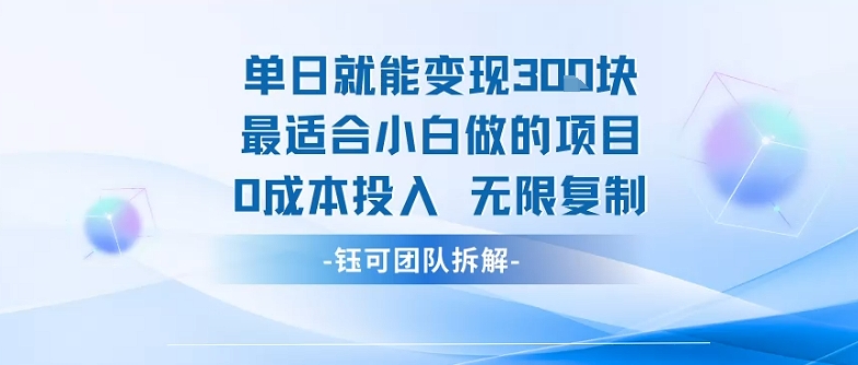 单日就能变现3张最适合小白做的项目0成本投入 无限复制-理想项目库