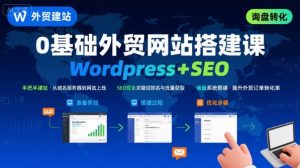 WordPress外贸建站+SEO优化课程，手把手教你从0到1搭建可获得询盘的外贸网站-理想项目库