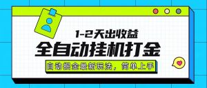 最新全自动打金玩法单日收益1000-2000-理想项目库