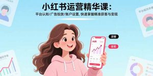 小红书运营精华课：平台认知/广告投放/账户设置,快速掌握精准获客与变现-理想项目库