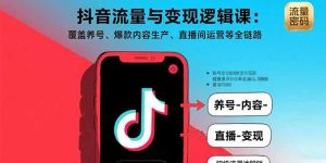 抖音流量与变现逻辑课：覆盖养号、爆款内容生产、直播间运营等全链路-理想项目库