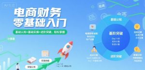 电商财务零基础入门,基础认知+基础实操+进阶突破,轻松掌握-理想项目库