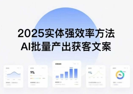 实体强效率方法：AI批量产出获客文案，2025年普通人拥抱AI，实现实体创收-理想项目库