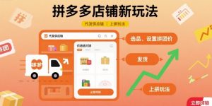 拼多多店铺新玩法，代发供应链上拼玩法-理想项目库