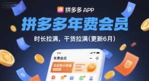 拼多多年费会员，实经验分享操，时长拉满，干货拉满(更新9月)-理想项目库