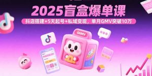 2025盲盒爆单课，抖店搭建+5天起号+私域变现，单月GMV突破10万-理想项目库