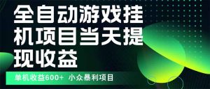 最新全自动下载游戏 操作简单，单机当天收益600+，收益无上限，可矩阵…-理想项目库